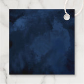 Fine Lines Gold Abstract Wedding V1 Navy ID867 Bedankjes Labels (Achterkant)