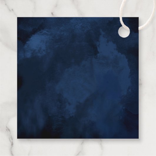 Fine Lines Gold Abstract Wedding V1 Navy ID867 Bedankjes Labels (Achterkant)