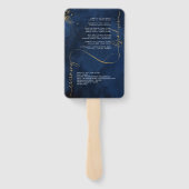 Fine Lines Gold Abstract Wedding V1 Navy ID867 Handwaaier (Achterkant)