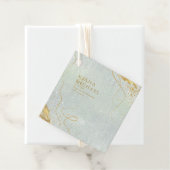 Fine Lines Gold Abstract Wedding V1 Sage ID867 Bedankjes Labels (In situ)