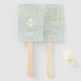 Fine Lines Gold Abstract Wedding V1 Sage ID867 Handwaaier