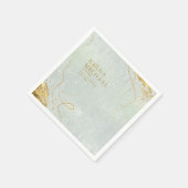 Fine Lines Gold Abstract Wedding V1 Sage ID867 Servet (Hoek)