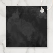 Fine Lines Gold Abstract Wedding V2 Black ID867 Bedankjes Labels (Achterkant)