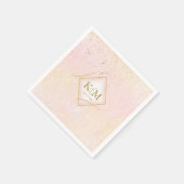 Fine Lines Gold Abstract Wedding V2 Blush ID867 Servet (Hoek)