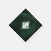 Fine Lines Gold Abstract Wedding V2 Emerald ID867 Servet (Hoek)