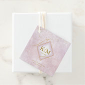Fine Lines Gold Abstract Wedding V2 Mauve ID867 Bedankjes Labels (In situ)