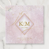 Fine Lines Gold Abstract Wedding V2 Mauve ID867 Bedankjes Labels (Voorkant)