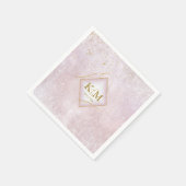 Fine Lines Gold Abstract Wedding V2 Mauve ID867 Servet (Hoek)