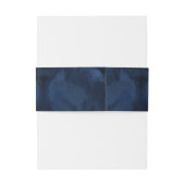 Fine Lines Gold Abstract Wedding V2 Navy ID867 Uitnodigingen Wikkel (Achterkant Voorbeeld)