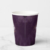 Fine Lines Gold Abstract Wedding V2 Plum ID867 Papieren Bekers (Rechts)