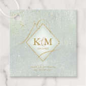 Fine Lines Gold Abstract Wedding V2 Sage ID867 Bedankjes Labels (Voorkant)