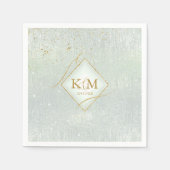 Fine Lines Gold Abstract Wedding V2 Sage ID867 Servet (Voorkant)