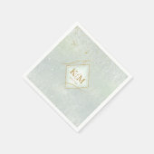 Fine Lines Gold Abstract Wedding V2 Sage ID867 Servet (Hoek)