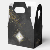 Fine Lines Gold Abstract Wedding V3 Blk/Gld ID867 Bedankdoosjes (Geopend)