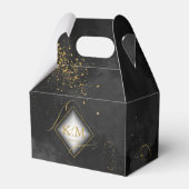 Fine Lines Gold Abstract Wedding V3 Blk/Gld ID867 Bedankdoosjes (Voorkant Zijde)