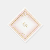 Fine Lines Gold Abstract Wedding V3 Blush ID867 Servet (Hoek)