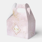 Fine Lines Gold Abstract Wedding V3 Mauve ID867 Bedankdoosjes (Voorkant Zijde)