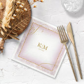 Fine Lines Gold Abstract Wedding V3 Mauve ID867 Servet