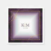 Fine Lines Gold Abstract Wedding V3 Plum ID867 Servet (Voorkant)