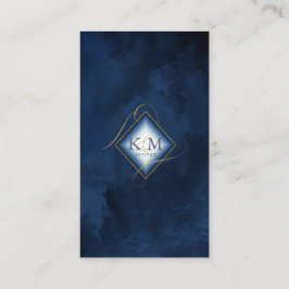 Fine Lines Gold Abstract Wishing Well Navy ID867 Informatiekaartje