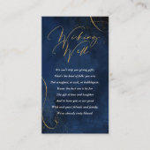 Fine Lines Gold Abstract Wishing Well Navy ID867 Informatiekaartje (Voorkant)