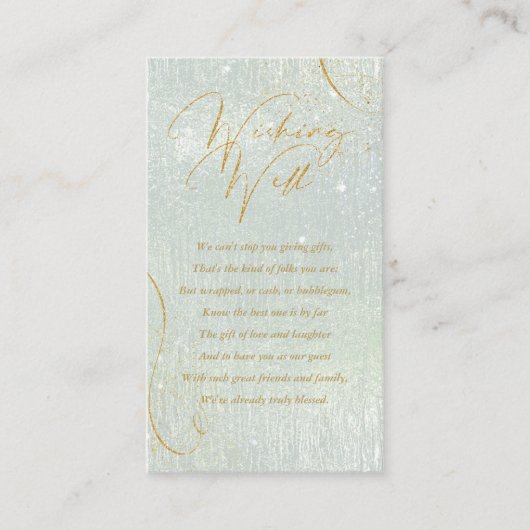 Fine Lines Gold Abstract Wishing Well Sage ID867 Informatiekaartje (Voorkant)