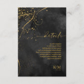 Fine Lines Gold Abstract - zwarte ID867 - gegevens Informatiekaartje (Voorkant)