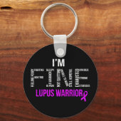 FINE Lupus Bewustzijn Warrior Strijder Auto-immuun Sleutelhanger (Voorkant)