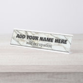 Fine marble, white grey granite stone texture bureau naambordje (Voorkant)