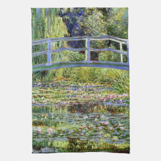 Fine Monet Japanse Bridge & Water-Lily Pond Theedoek (Verticaal)