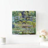 Fine Monet Japanse Bridge & Water-Lily Pond Vierkante Klok (Huis)
