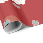 Fine Monogram Cool Cute Girly Retro Floral Cadeaupapier (Rol Hoek)