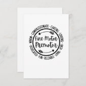 Fine Motor Premotory Occupational Therapist Bedankkaart (Voorkant / Achterkant)