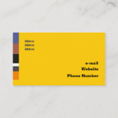 Fine Multicolor Classic lateral Stripes Visitekaartje (Achterkant)