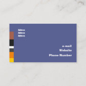 Fine Multicolor Classic lateral Stripes Visitekaartje (Achterkant)