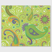 Fine Paisley Cool Cute Girly Retro Mode Cadeaupapier (Vlak)
