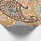 Fine Paisley Cool Cute Girly Retro Mode Cadeaupapier (Hoek)