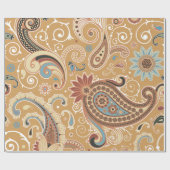 Fine Paisley Cool Cute Girly Retro Mode Cadeaupapier (Vlak)