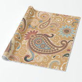 Fine Paisley Cool Cute Girly Retro Mode Cadeaupapier (Uitgerold)