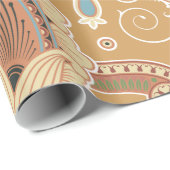 Fine Paisley Cool Cute Girly Retro Mode Cadeaupapier (Rol Hoek)