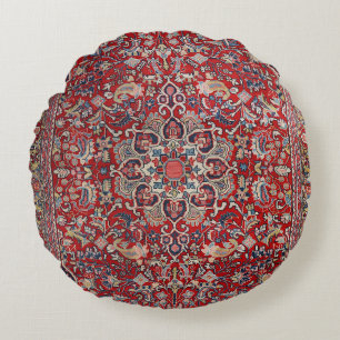 Fine Persia Bijar Red Blue Yellow Rond Kussen