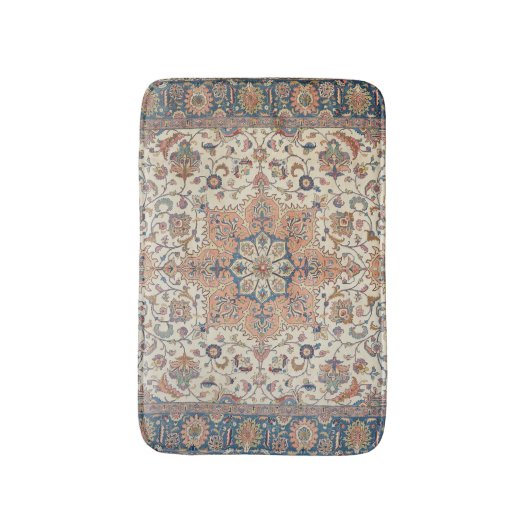 Fine Persia Tabriz Blue Rust Oranje  Badmat (Voorkant Verticaal)