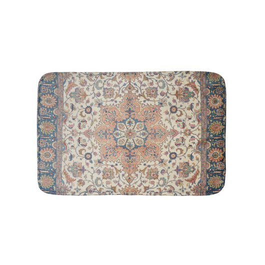 Fine Persia Tabriz Blue Rust Oranje  Badmat (Voorkant)