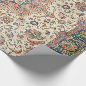 Fine Persia Tabriz Blue Rust Oranje  Cadeaupapier (Hoek)