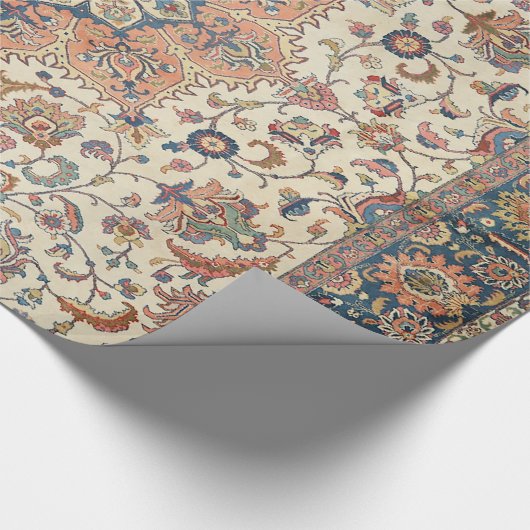 Fine Persia Tabriz Blue Rust Oranje  Cadeaupapier (Hoek)