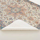 Fine Persia Tabriz Blue Rust Oranje  Sherpa Deken (3/4)