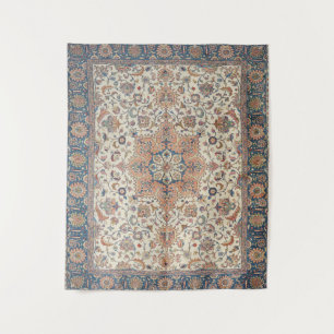 Fine Persia Tabriz Blue Rust Oranje  Wandkleed