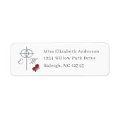 Fine Rozen Wedding retour adres Etiket (Voorkant)