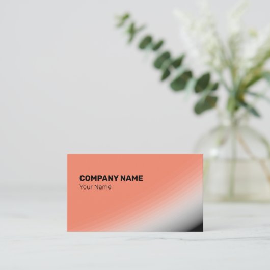 Fine Salmon White Black Shades and Rays Visitekaartje (Staand voorkant)