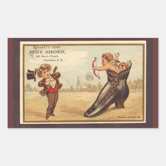  fine shoenen advertentie rechthoekige sticker (Voorkant)